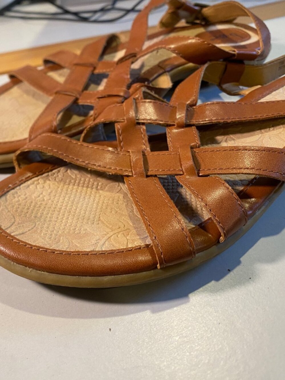 B.O.C. Born Concept - Size 11W - Women's Carly Brown Cage Sandals